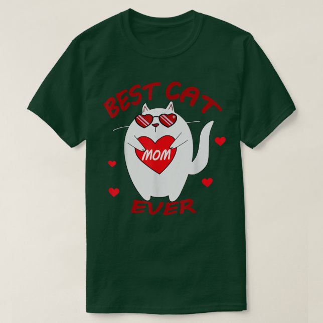 Beste Cat Mama je  T-Shirt (Design vorne)