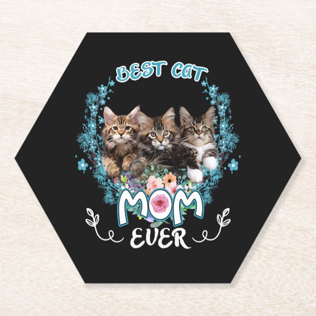 Beste Cat Mama je Untersetzer (Vorderseite)