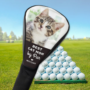 Beste CAT-MAMA nach Par Custom Pet Foto Personalis Golf Headcover