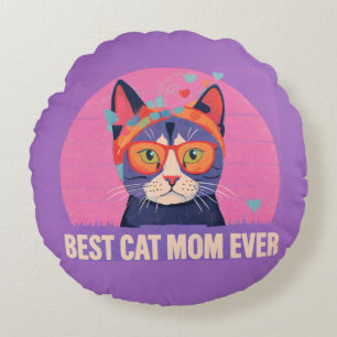 Beste Cat-Mama Rundes Kissen