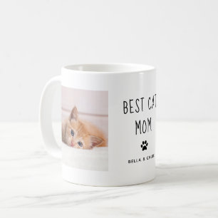 Beste Cat-Mama  Zwei handgeschriebene Foto Kaffeetasse