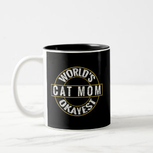 Beste Cat-Mama Zweifarbige Tasse
