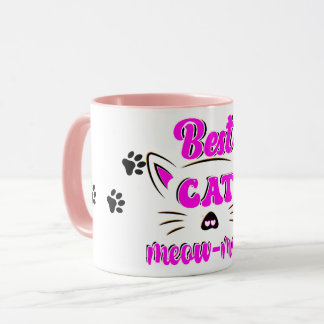 Beste Cat Meow Mama Paw Print Coffee Tasse