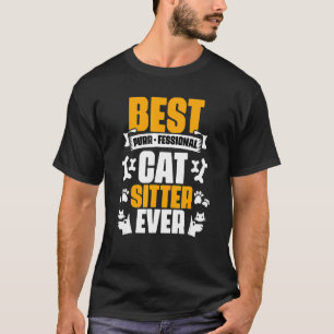 Beste Cat Sitter je nach festlichem Tierfüßler-Set T-Shirt