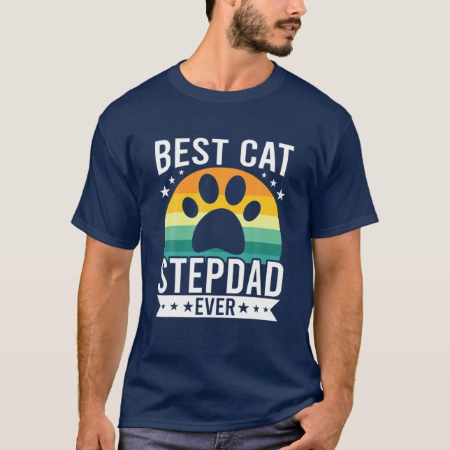 Beste Cat Stepdad Ever Cat Lovers Stepdad T-Shirt (Vorderseite)