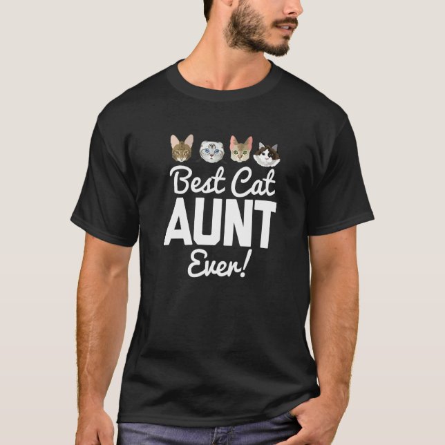 Beste Cat Tante je passt Familie Kitty T-Shirt (Vorderseite)