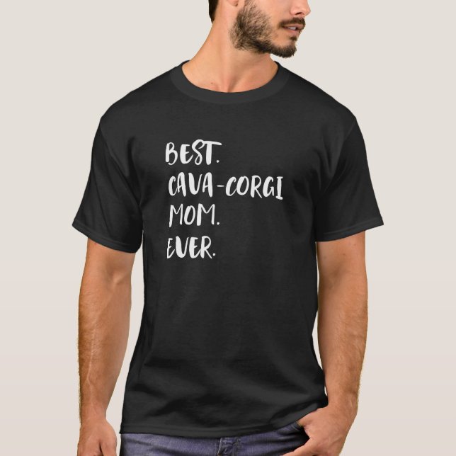 Beste Cava Corgi-Mutter überhaupt T-Shirt (Vorderseite)
