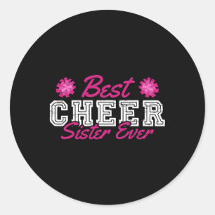 Beste Cheer-Schwester überhaupt Runder Aufkleber