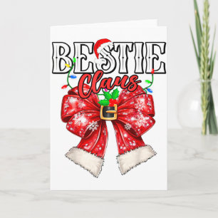 Beste-Claus-Bester-Freund-Paare-Kokette-Schleife-W Karte