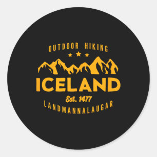 Beste Coole Island Island Wandern Landmannalaugar Runder Aufkleber