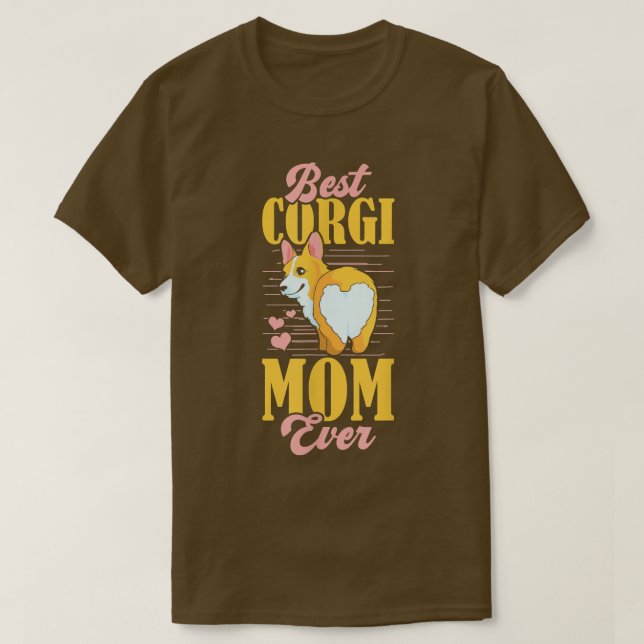 Beste Corgi Mama je T - Shirt (Design vorne)
