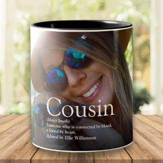 Beste Cousin Definition Foto aller Zeiten Zweifarbige Tasse