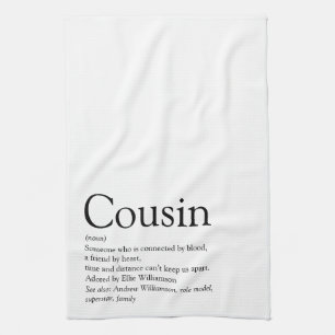 Beste Cousine der Welt Definition Geschirrtuch