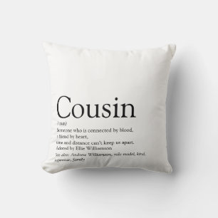 Beste Cousine der Welt Definition Kissen