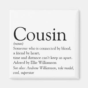 Beste Cousine der Welt Definition Magnet