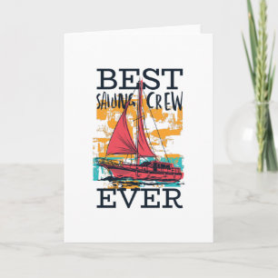 Beste Crew für Segelschiffe - Geschenk für Segelbo Karte
