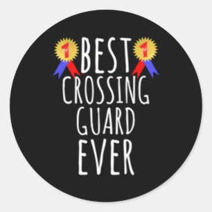Beste Crossing Guard School Guard Runder Aufkleber