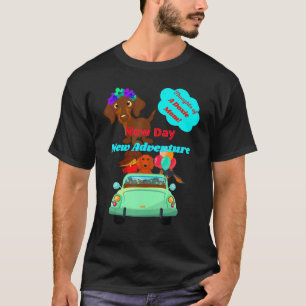 Beste Dackel Funny Dackel Hund Neuer Tag Positiv T-Shirt