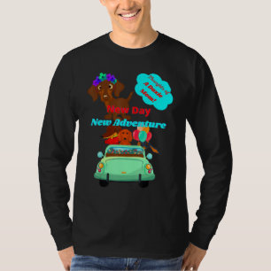 Beste Dackel Funny Dackel Hund Neuer Tag Positiv T-Shirt