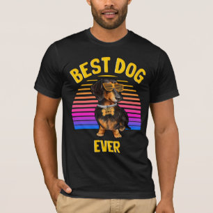 Beste Dackel Hund je Retro T-Shirt