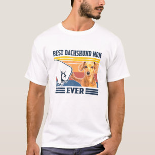 Beste Dackel Mama je Geschenk Vintagen Muttertag T-Shirt