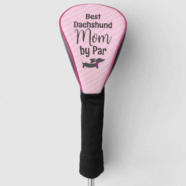 Beste Dackel Mama von Par Funny Golf Head Cover Headcover (Vorderseite)