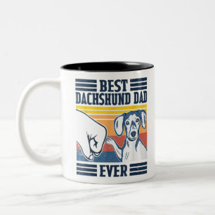 Beste Dackel Vater je Shirt Vintager Vater Tag C Zweifarbige Tasse