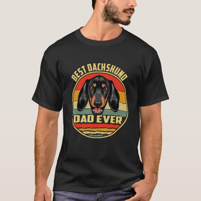 Beste Dackel Vater je T-Shirt (Vorderseite)