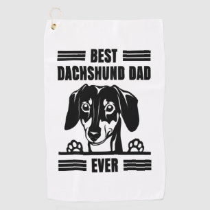 Beste Dackel Vater je T Shirt Golfhandtuch