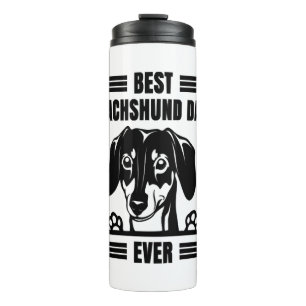Beste Dackel Vater je T Shirt Thermosbecher