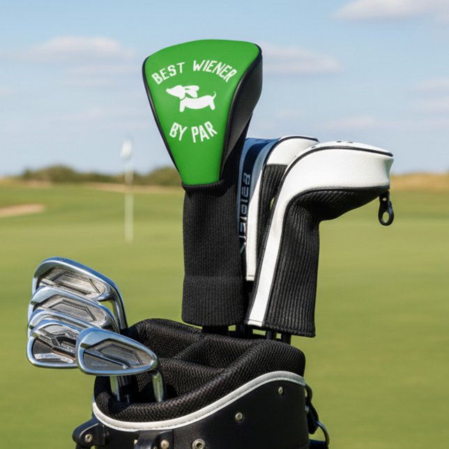 Beste Dackel von Par Punny Dackel Golf Head Cover Golf Headcover (Best wiener by par - funny dachshund golf gift for wiener dog lovers)