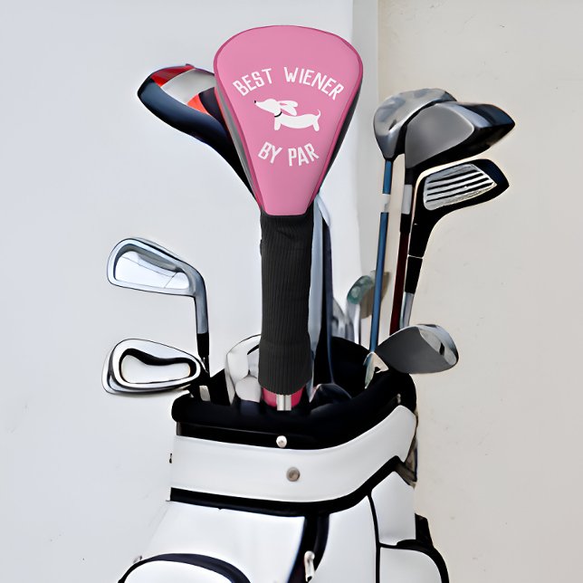 Beste Dackel von Par Punny Dackel Golf Head Cover Headcover (Best Wiener Dog Mom By Par - golfing sausage dog mom gift)
