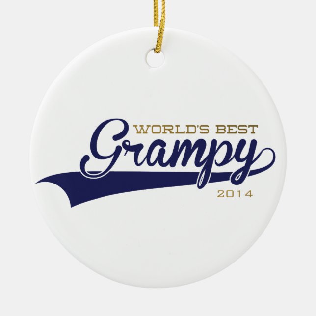 Beste das Grampy der Welt Verzierung Keramik Ornament (Vorne)