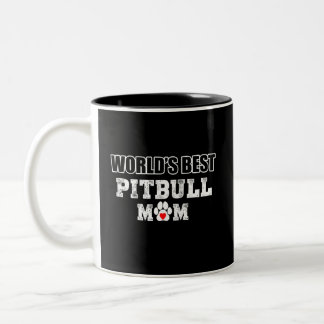 Beste das Pitbull der Welt Mama Zweifarbige Tasse