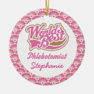 Beste der Phlebotomist der Welt personalisierte Keramik Ornament