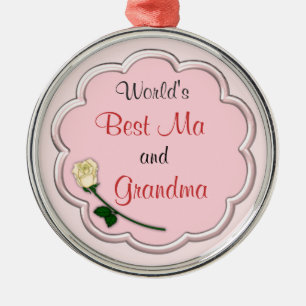 Beste die Großmutter-Verzierung der Welt Ornament Aus Metall