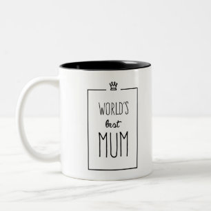 Beste die Mama-Tasse der Welt, Geschenk der Mutter Zweifarbige Tasse