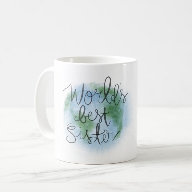 Beste die Schwester-Tasse der Welt Tasse (Vorderseite Links)