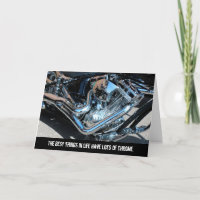 Beste Dinge haben Chrome Motorrad Geburtstagskarte