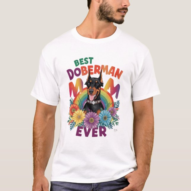 Beste Doberman-Mama je T-Shirt (Vorderseite)