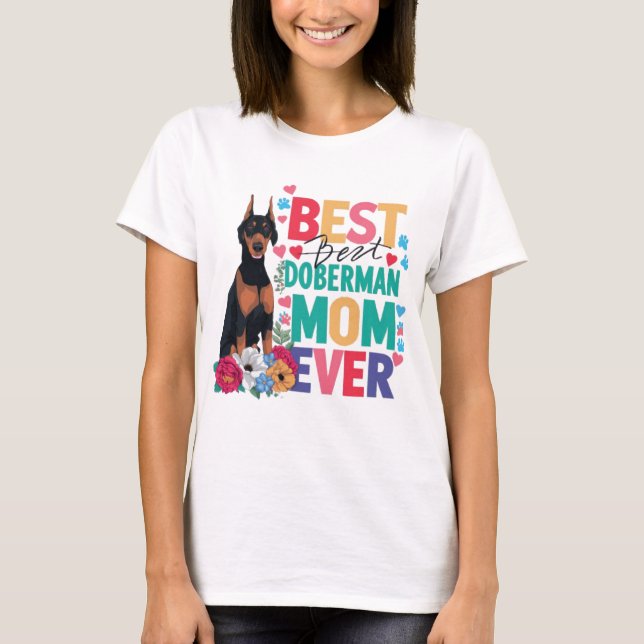 Beste Doberman-Mama je T-Shirt (Vorderseite)