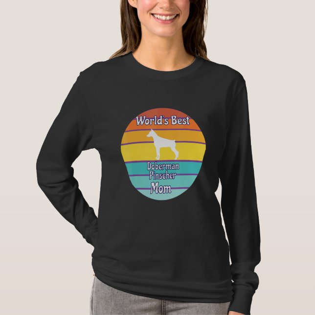 Beste Dobermann-Mutter der Welt T-Shirt (Vorderseite)