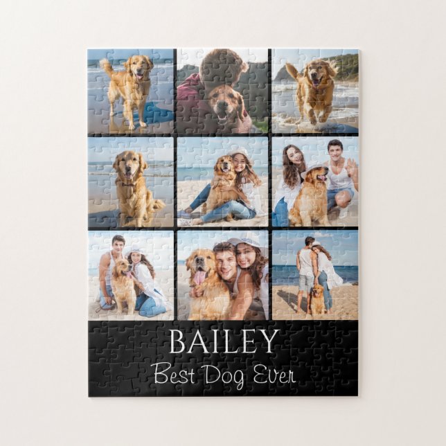 Beste Dog-FotoCollage Personalisiert Puzzle (Vertikal)
