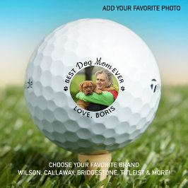 Beste DOG-MAMA je Personalisiertes Haustier Foto G Golfball