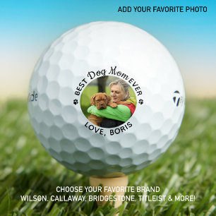 Beste DOG-MAMA je Personalisiertes Haustier Foto G Golfball