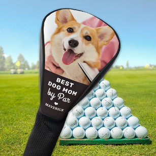 Beste DOG-MAMA nach Par Custom Foto Muttertag Golf Headcover