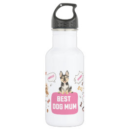 Beste Dog Mum Edelstahlflasche