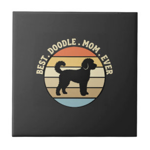 Beste Doodle-Mama Aller Zeiten Retro Hund Fliese
