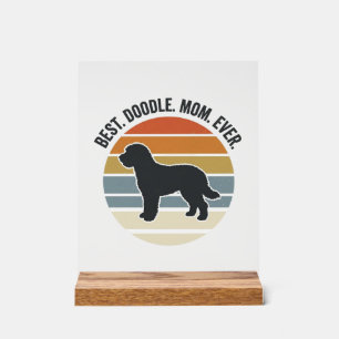 Beste Doodle-Mom Ever Vintage Hundemutter Design_1 Acrylschild