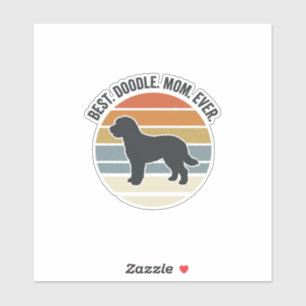 Beste Doodle-Mom Ever Vintage Hundemutter Design_1 Aufkleber